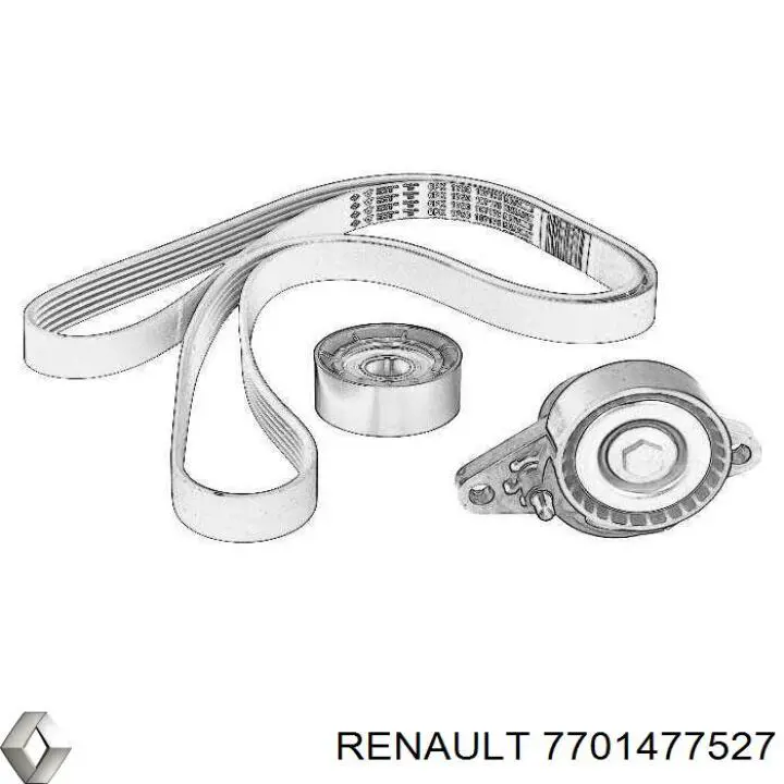 Ремінь приводний, агрегатів, комплект Renault (RVI) 7701477527 ціна, від 76.13 USD