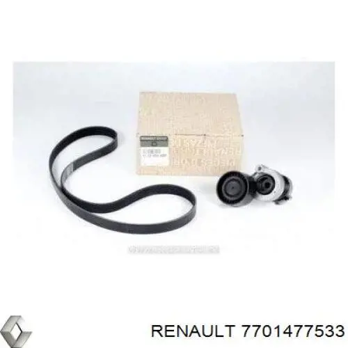 Ремінь приводний, агрегатів, комплект Renault (RVI) 7701477533 ціна, від 64.57 USD