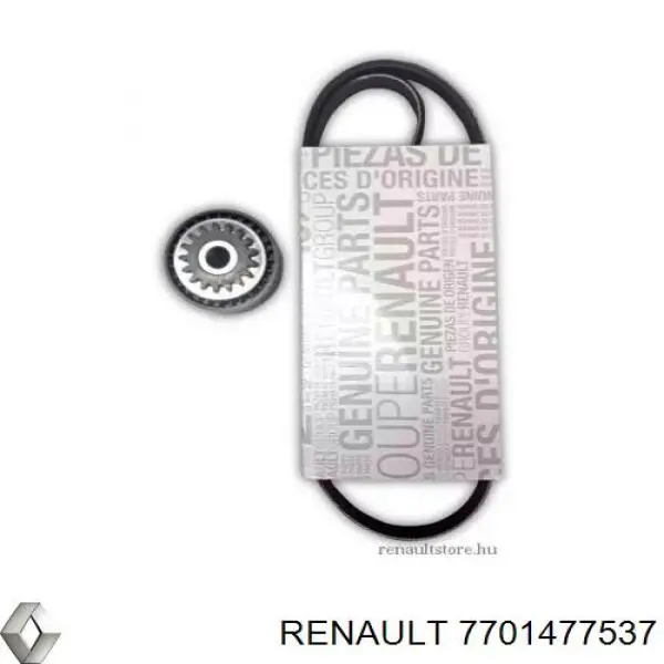 Ремінь приводний, агрегатів, комплект Renault (RVI) 7701477537 ціна, від 33.61 USD