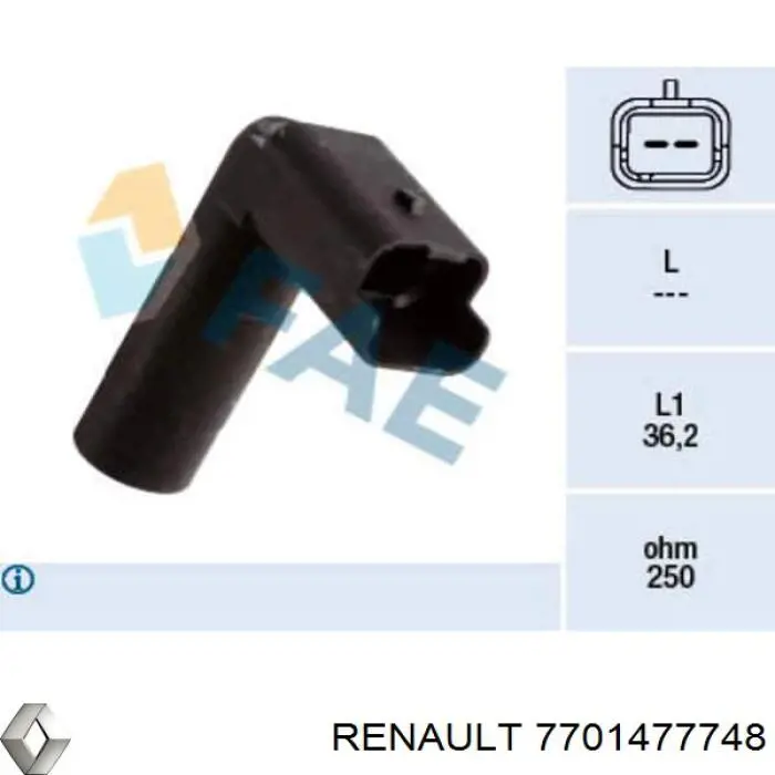 Купити 7701477748 Renault (RVI) Датчик положення (оборотів) коленвалу