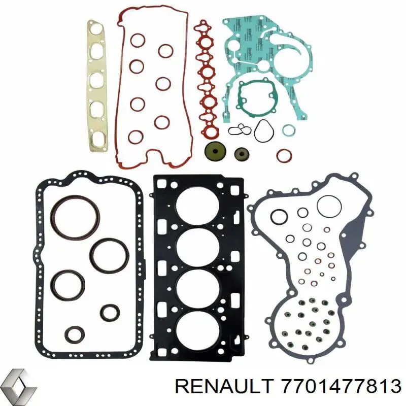 Комплект прокладок двигуна, верхній 7701477813 Renault (RVI)