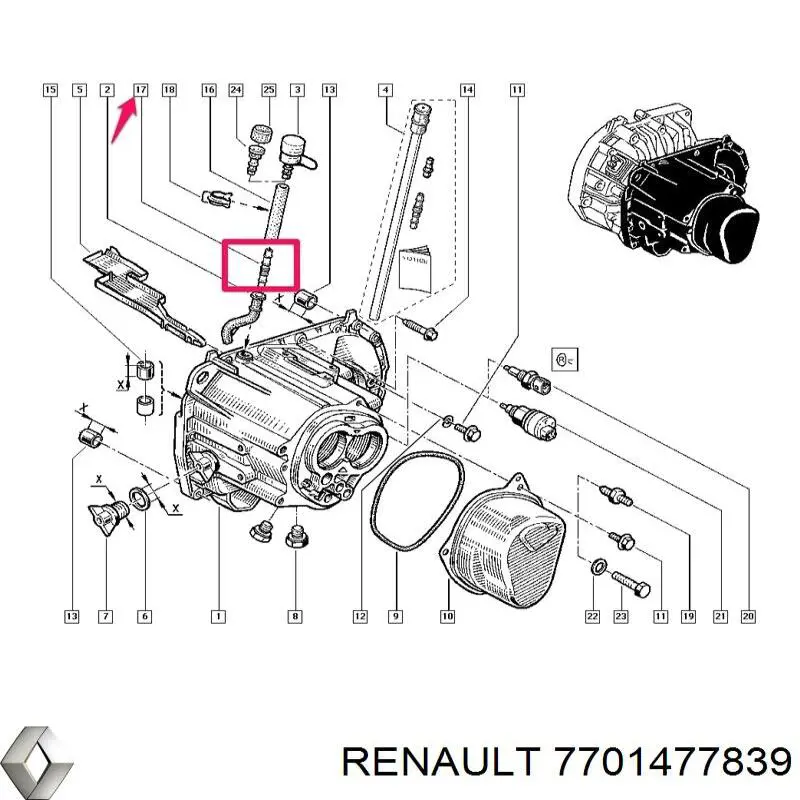 Сапун КПП Renault (RVI) 310988752R ціна, від 28.23 USD