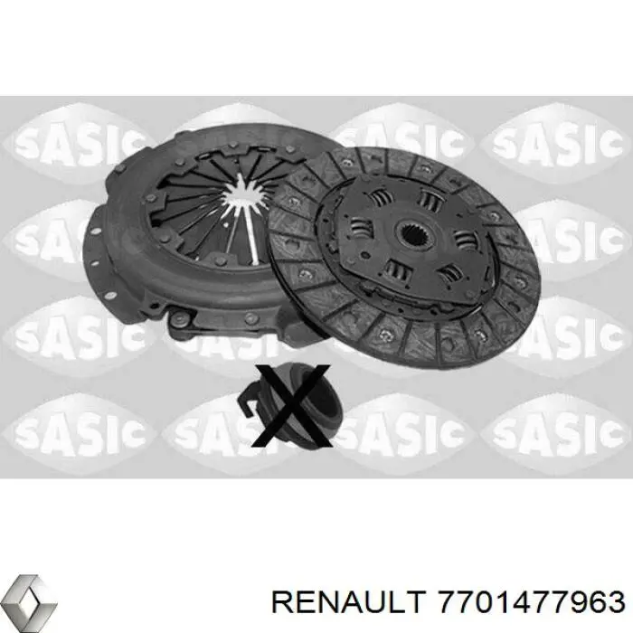 Купити 7701477963 Renault (RVI) Комплект зчеплення (диск, корзина, підшипник)