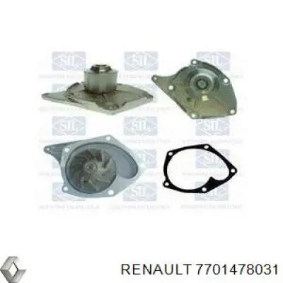Купити 7701478031 Renault (RVI) Насос охолоджуючої рідини