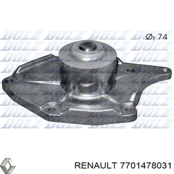 Купити 7701478031 Renault (RVI) Насос охолоджуючої рідини
