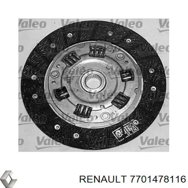 Комплект зчеплення (3 частини) Renault (RVI) 7701478116 ціна, від 84.77 USD
