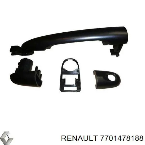 7701478188 Renault (RVI) ручка задньої (двостулкової двері ліва зовнішня)