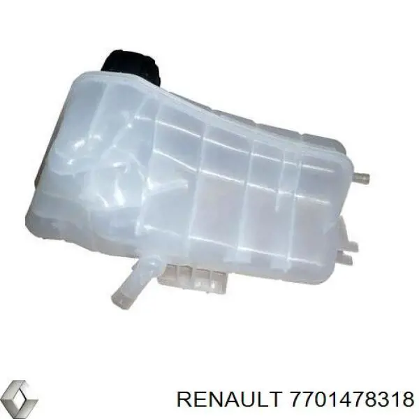 Бачок системи охолодження двигуна розширювальний Renault (RVI) 7701478318 ціна, від 24.13 USD