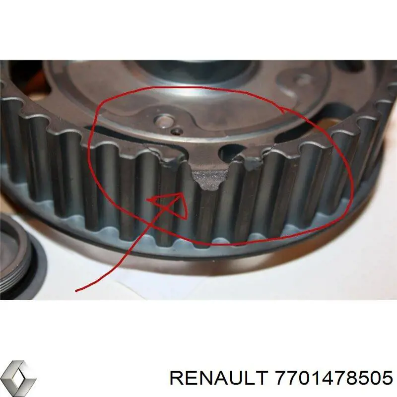 Зірка-шестерня розподільного валу двигуна, впускного Renault (RVI) 7701478505 ціна, від 152.16 USD
