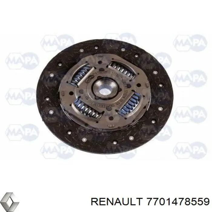 Комплект зчеплення (3 частини) 7701478559 Renault (RVI)