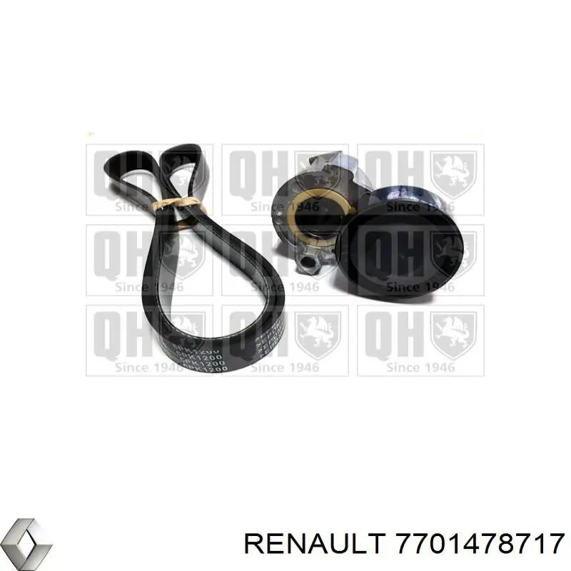 Ремінь приводний, агрегатів, комплект Renault (RVI) 7701478717 ціна, від 69.27 USD