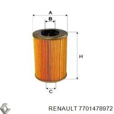 7701478972 Renault (RVI) Фільтр палива