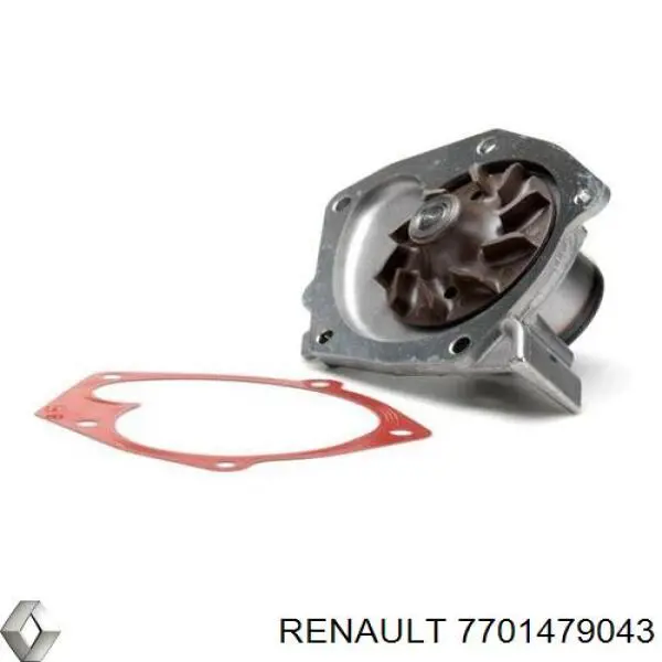 Помпа охолодження Renault (RVI) 7701479043 ціна, від 36.36 USD