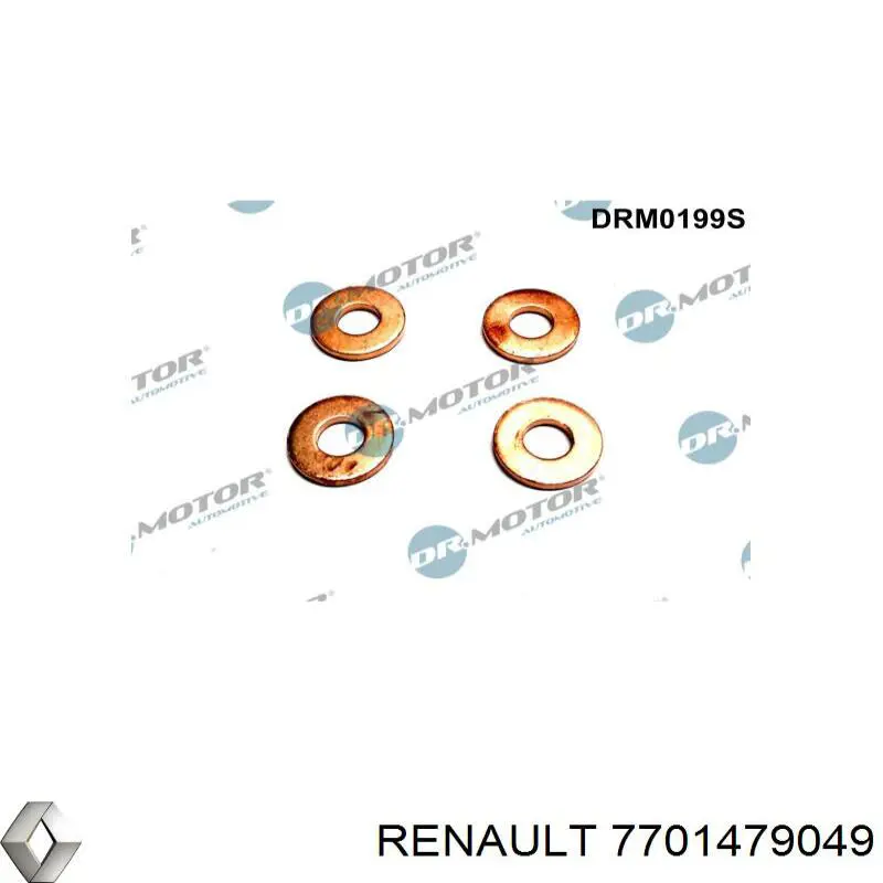 Ущільнююче кільце форсунок інжектора Renault (RVI) 7701479049 ціна, від 2.28 USD
