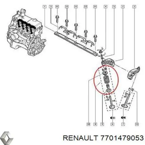  Renault (RVI) 7701479053 ціна, від 21.36 USD