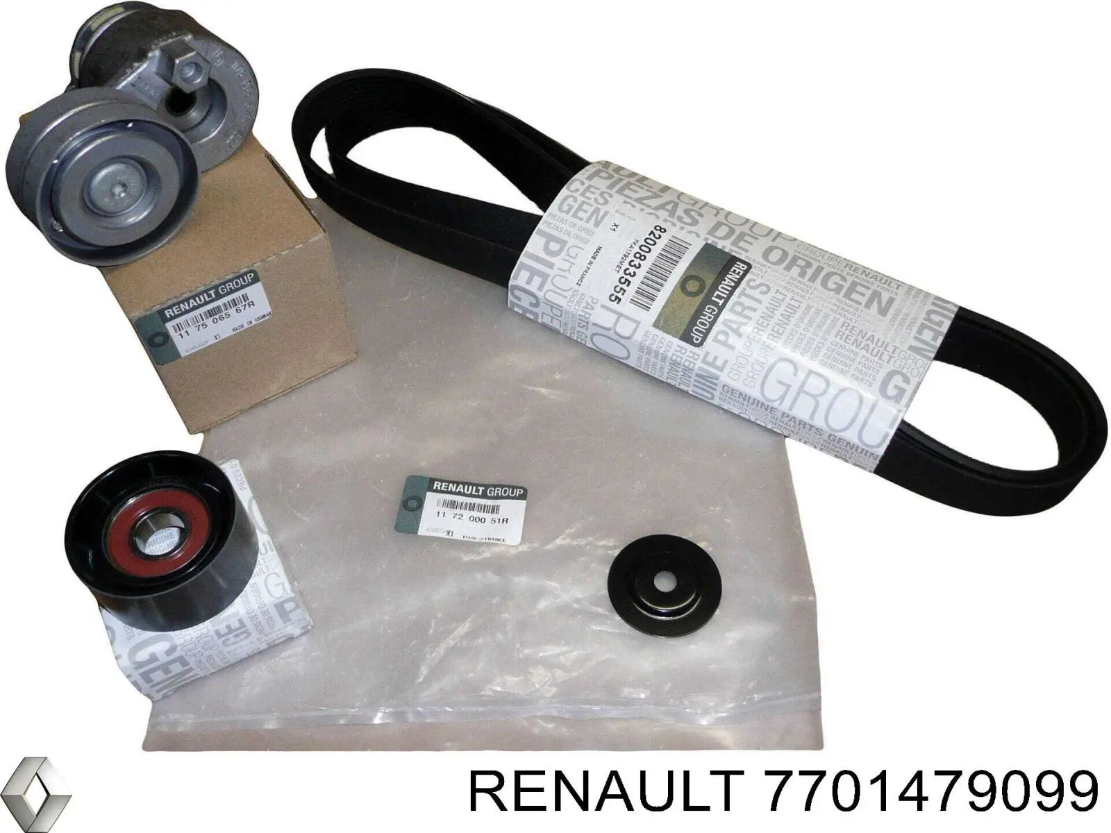 7701479099 Renault (RVI) ремінь приводний, агрегатів, комплект