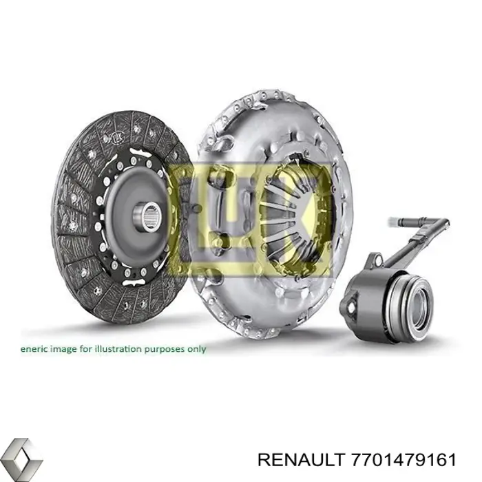 Комплект зчеплення (3 частини) Renault (RVI) 7701479161 ціна, від 183.48 USD