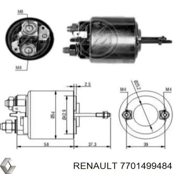 7701499484 Renault (RVI) Стартер двигуна