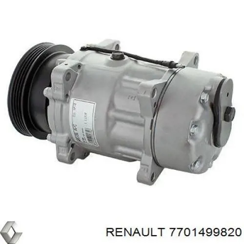 Компресор системи кондиціювання Renault (RVI) 7701499820 ціна, від 196.12 USD