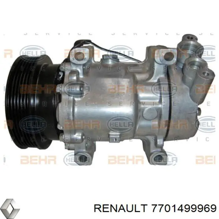 Компресор системи кондиціювання Renault (RVI) 7701499969 ціна, від 154.17 USD