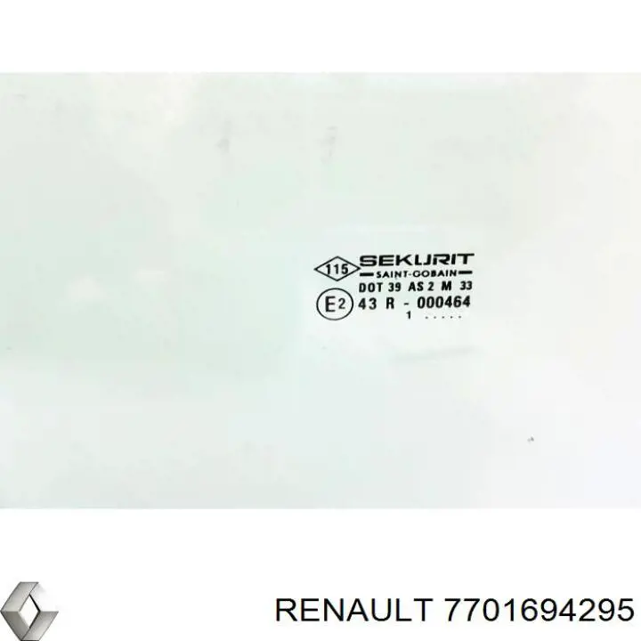Скло передніх дверей, правою 7701694295 Renault (RVI)