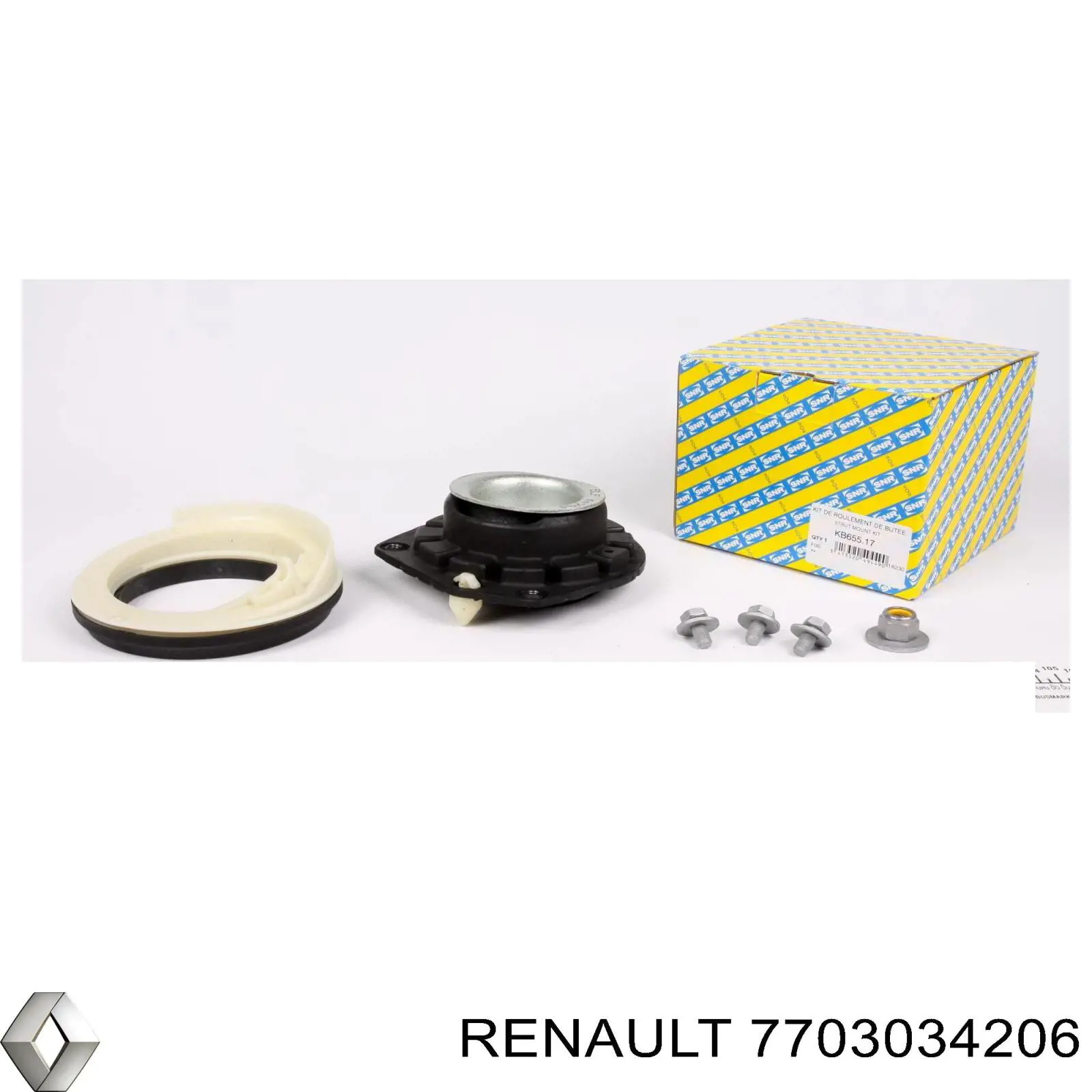 7703034206 Renault (RVI) Гайка болта кріплення переднього важеля, нижнього