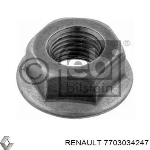 Гайка шарової опори передньої підвіски Renault (RVI) 7703034247 ціна, від 1.92 USD