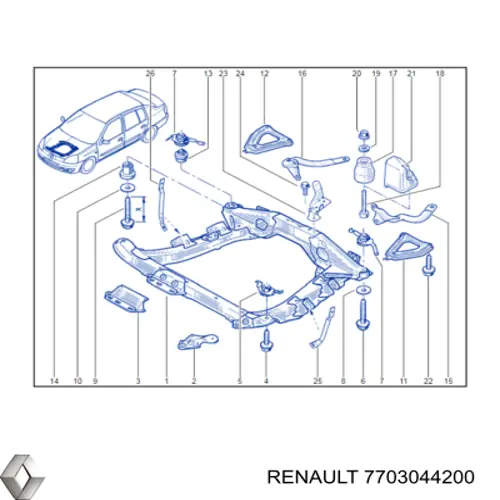  Renault (RVI) 7703044200 ціна, від 6.17 USD