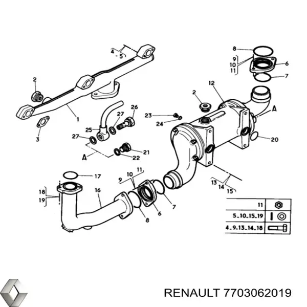 Прокладка пробки піддону двигуна 7703062019 Renault (RVI)