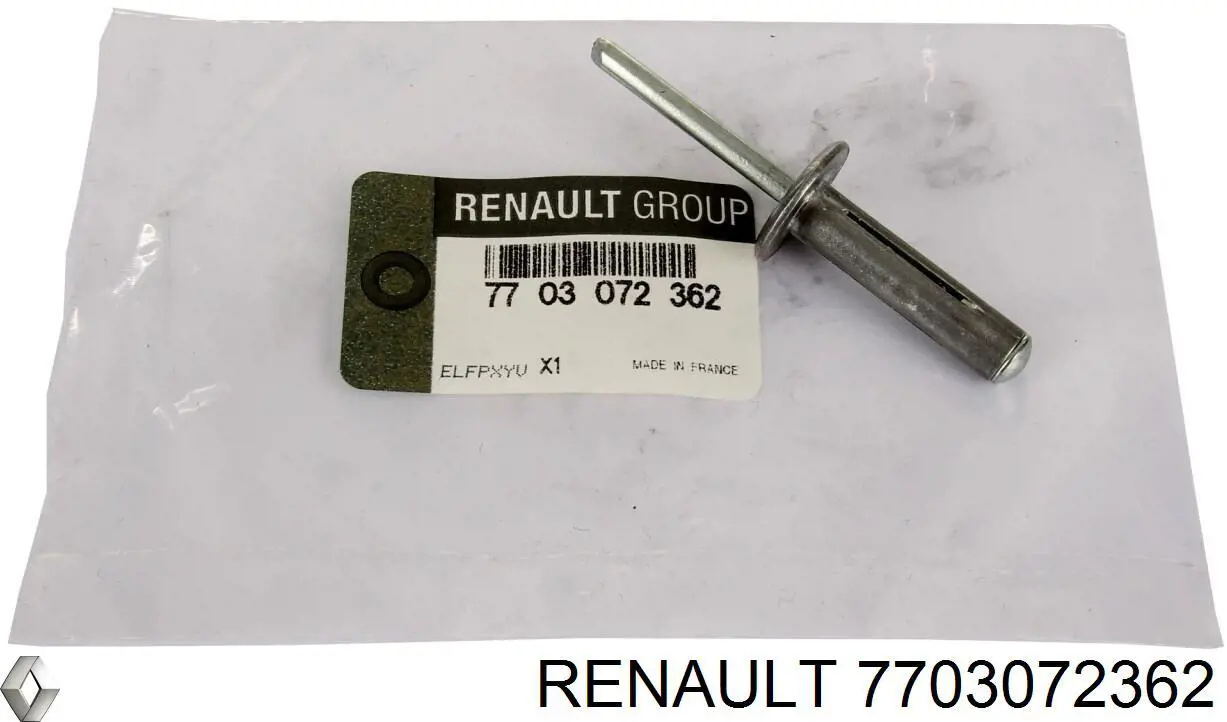 Купити 7703072362 Renault (RVI) Клепка накладки барабанних колодок
