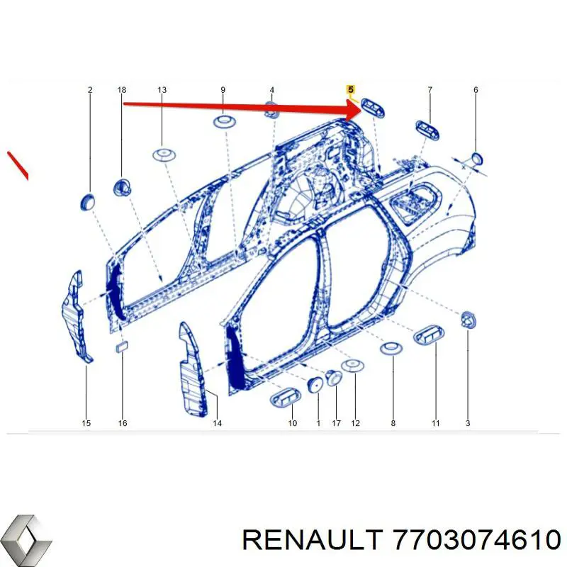 Купити Заглушка днища кузова Renault Trafic II JL