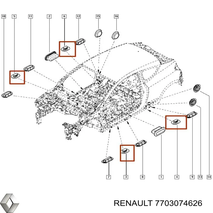 Купити Заглушка днища кузова Renault Scenic II JM0, JM1