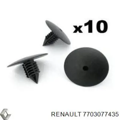 7703077435 Renault (RVI) пістон (кліп кріплення підкрилки переднього крила)