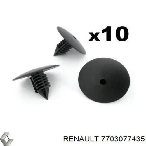 Пістон (кліп) кріплення підкрилки переднього крила R7703077435 Renault (RVI)