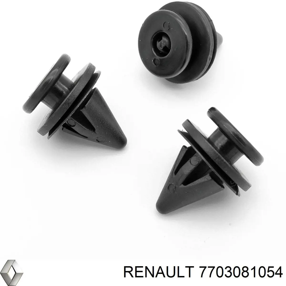 Купити 7703081054 Renault (RVI) Пістон (кліп) кріплення підкрилки переднього крила