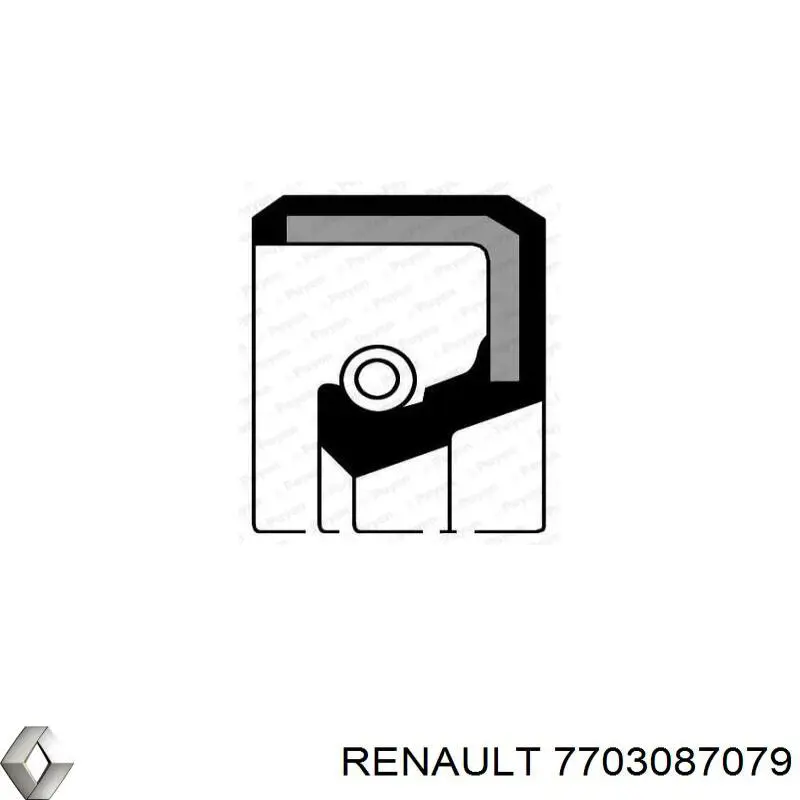 7703087079 Renault (RVI) сальник колінвала двигуна, передній