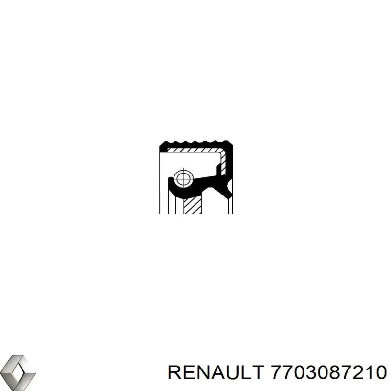 Купити 7703087210 Renault (RVI) Сальник піввісі переднього моста, правою