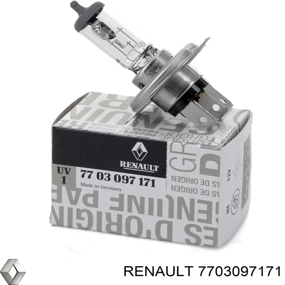 Купити 7703097171 Renault (RVI) Лампочка галогенна