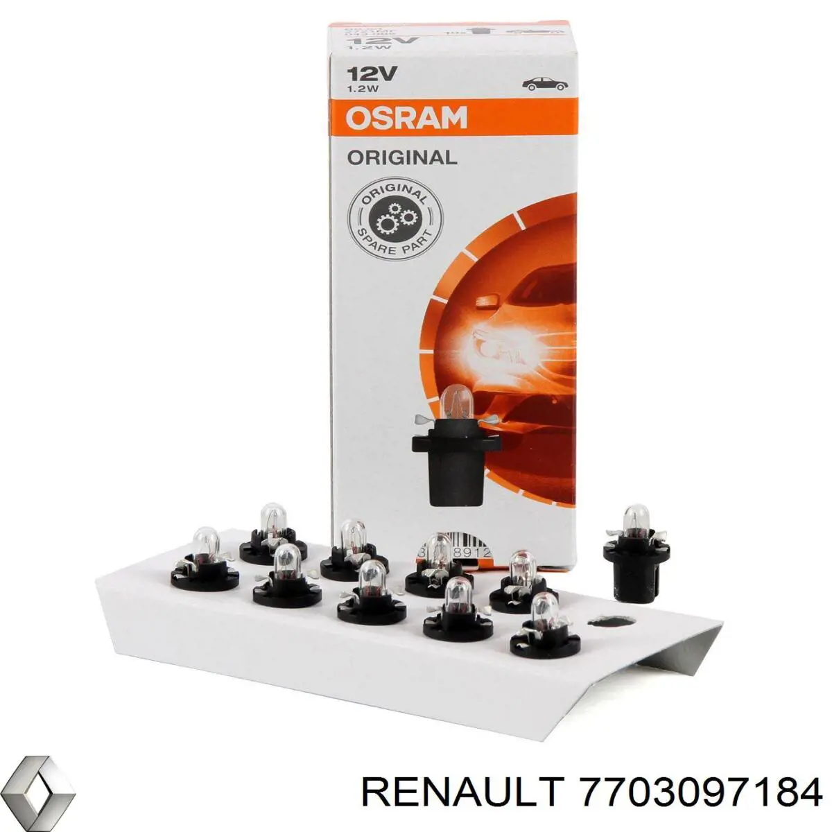 Купити 7703097184 Renault (RVI) Лампочка щитка / панелі приладів