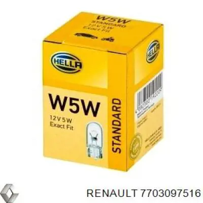 Купити 7703097516 Renault (RVI) Лампочка плафону освітлення салону/кабіни