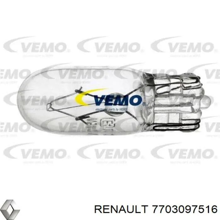 Лампочка плафону освітлення салону/кабіни Renault (RVI) 7703097516 ціна, від 0.52 USD