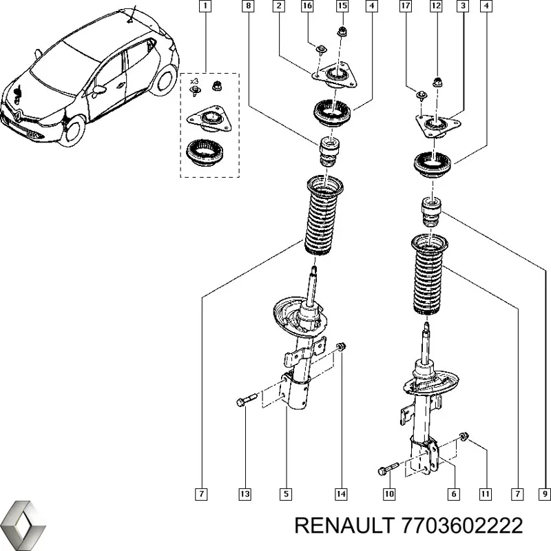 Купити 7703602222 Renault (RVI) Болт