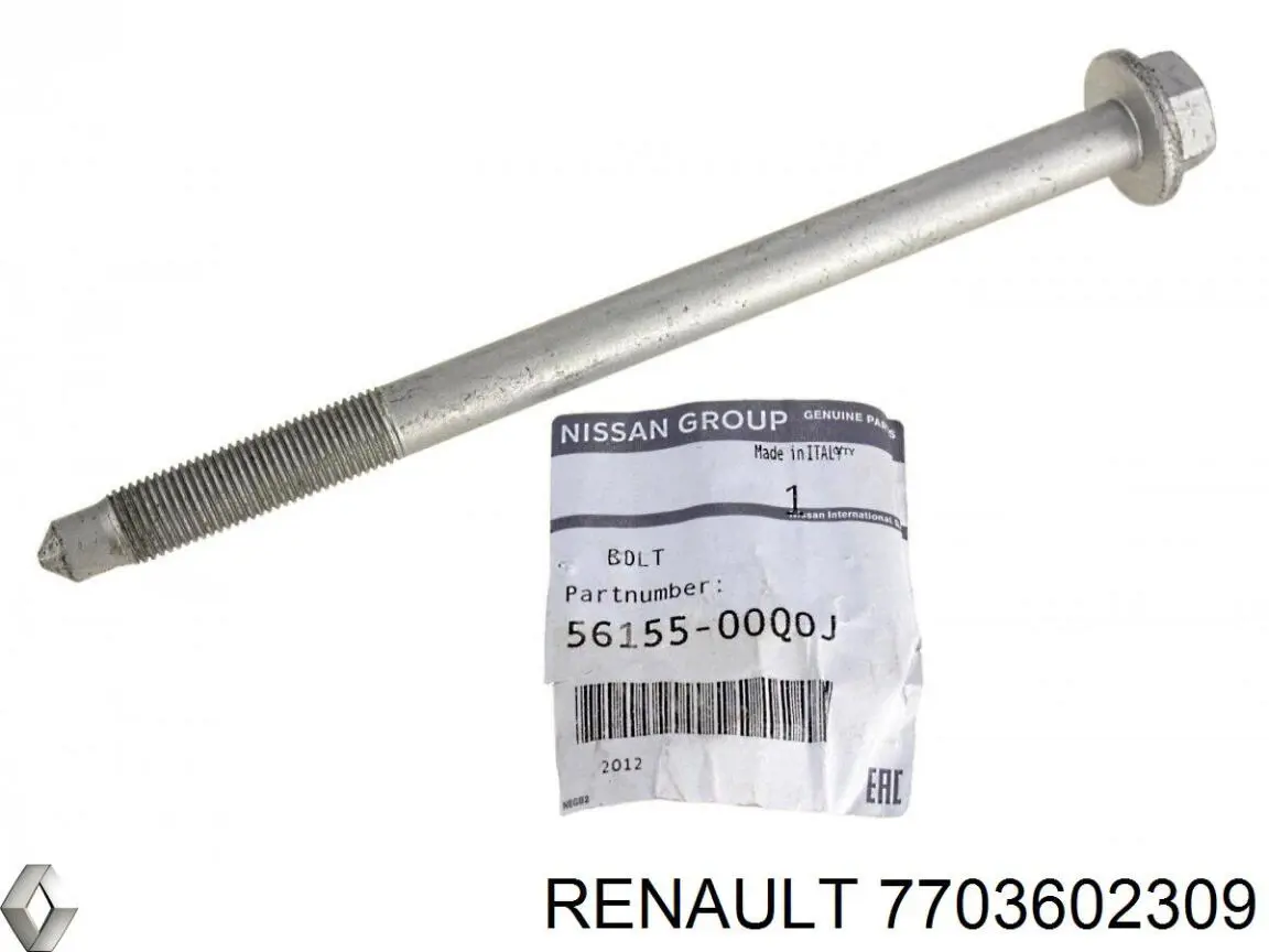 Купити 7703602309 Renault (RVI) Болт кріплення амортизатора заднього