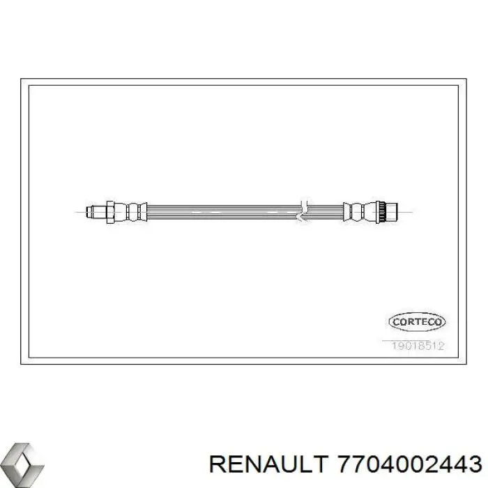 7704002443 Renault (RVI) шланг гальмівний задній