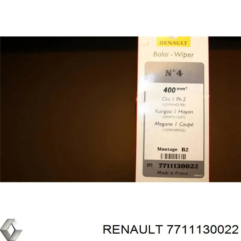 7711130022 Renault (RVI) щітка-двірник заднього скла