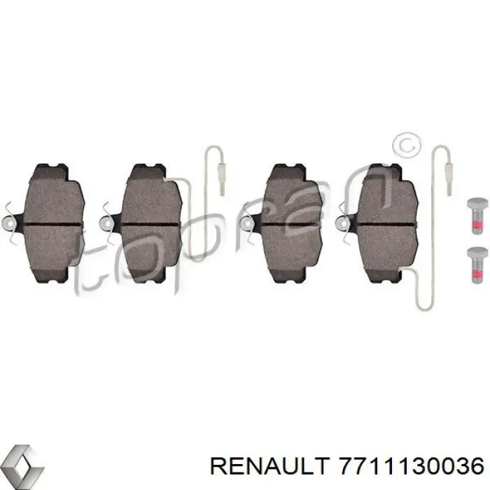 Купити 7711130036 Renault (RVI) Колодки гальмівні передні, дискові