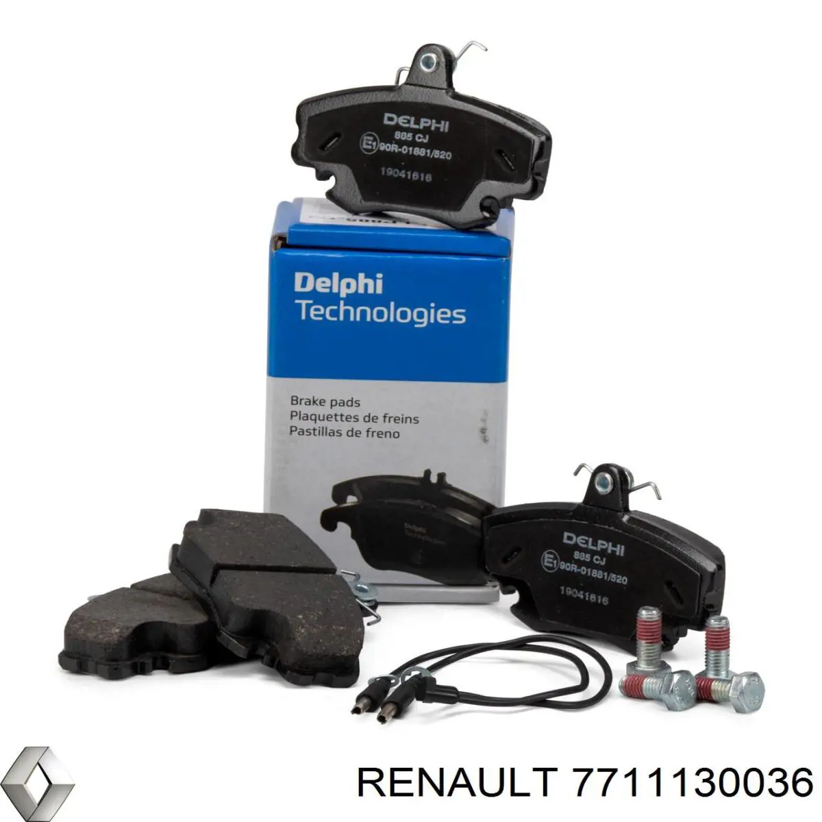 Передні тормозні колодки 7711130036 Renault (RVI)