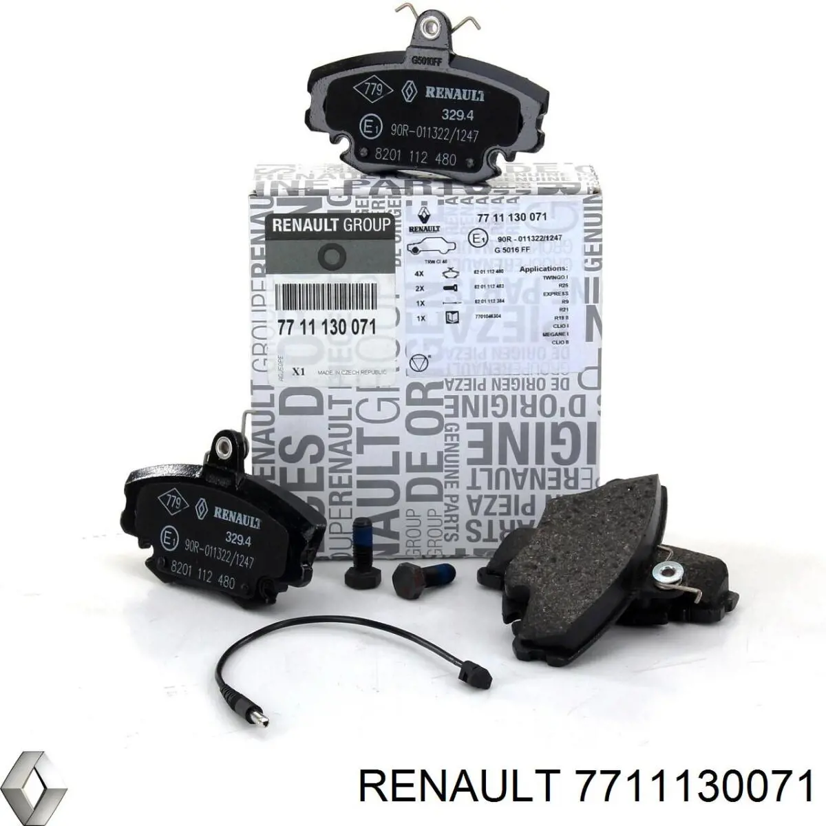 Купити 7711130071 Renault (RVI) Колодки гальмівні передні, дискові