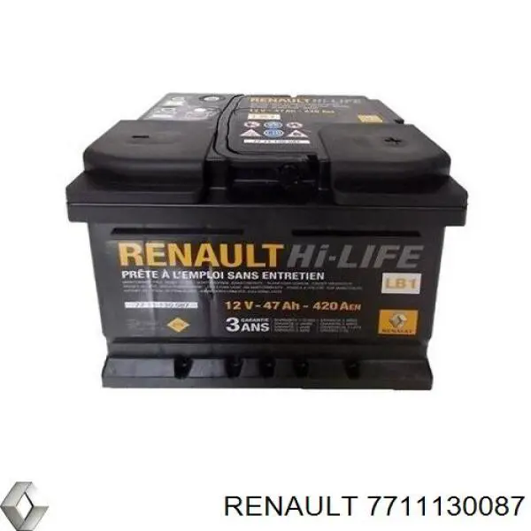 Батарея акумуляторна Renault (RVI) 7711130087 ціна, від 75.92 USD