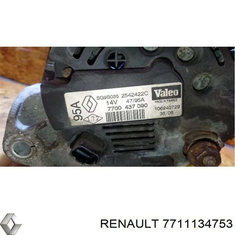 Генератор 7711134753 Renault (RVI)